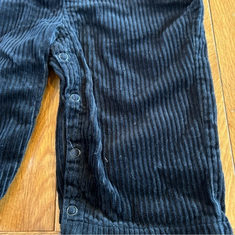 Vintage 2004 Gymboree Infant Boys 6-12 Months Black Corduroy Overalls